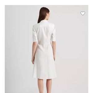 White linen front tie dress by Ralph Lauren